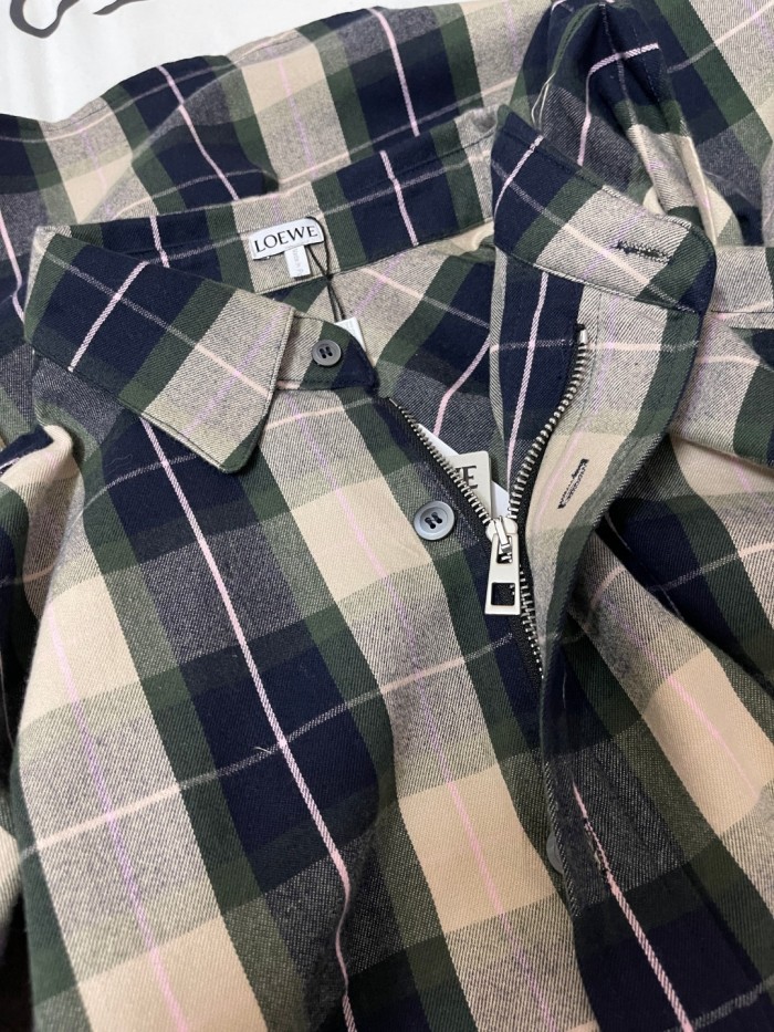 NIGO Loewe Men's And Women's Spring/Fall Fashion Casual Checkered Collared Single Breasted Long Sleeve Shirt #nigo78827
