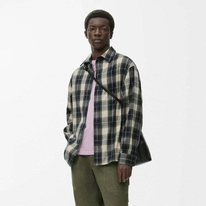 NIGO Loewe Men's And Women's Spring/Fall Fashion Casual Checkered Collared Single Breasted Long Sleeve Shirt #nigo78827