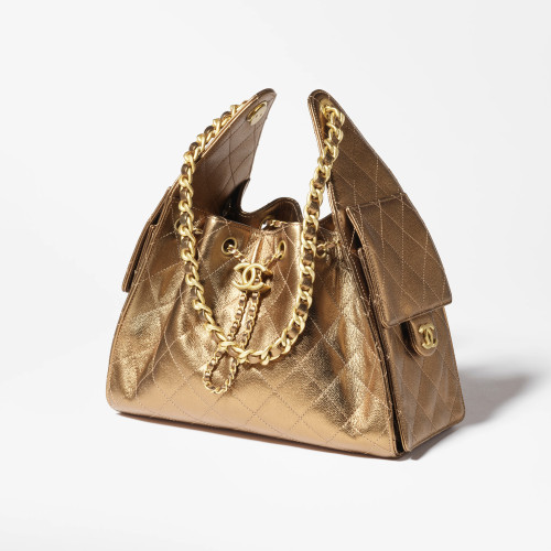 NIGO Chanel Women's Fashion Classic Solid Color Leather Logo Drawstring Underarm Bag Chain Handbag Tote Shoulder Bag Bags AS5293-B20304-U2367 #nigo78855