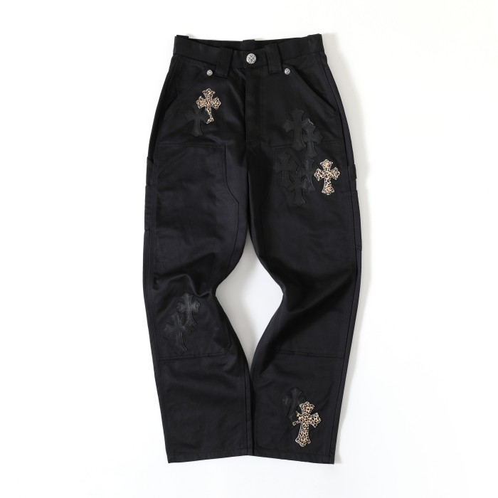 NIGO Chrome Hearts Men's Spring/Fall Fashion Casual Collared Single-Breasted Solid-Color Shirt Jacket with Loose-Fit Waist-Tie Workwear Pants Suit Set #nigo78853