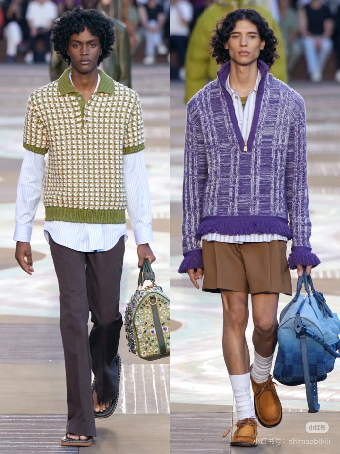 NIGO Louis Vuitton Men's Spring/Summer Color-Block Jacquard Knit Lapel Short-Sleeve Polo Shirt Ngvp #nigo2387
