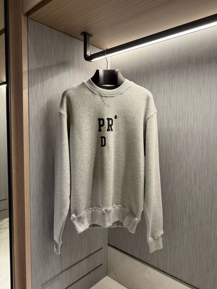 NIGO Prada  Men's and Women's Spring/Fall Fashion Casual Crewneck Pullover Solid Color Oversized Sweatshirt #nigo78847