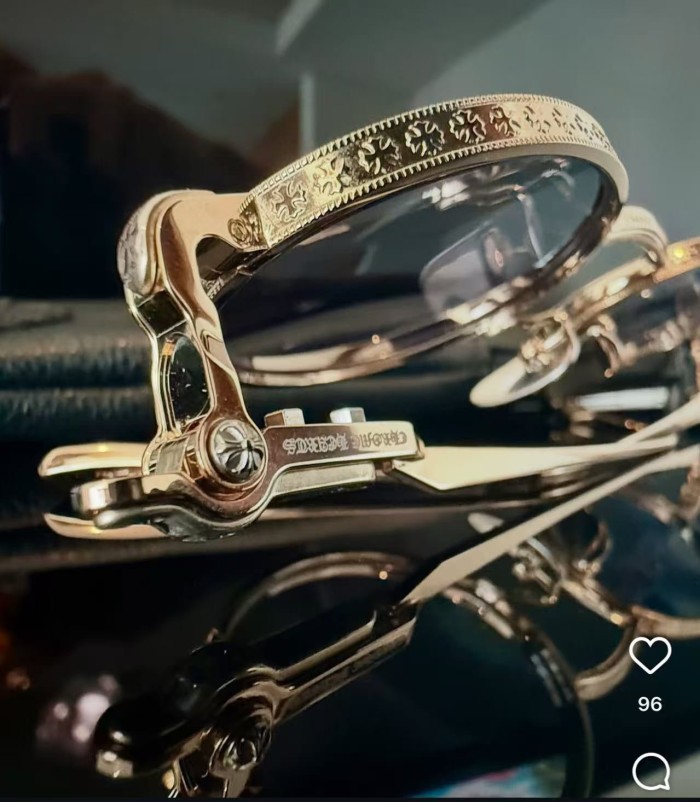 NIGO Chrome Hearts  Men's and Women's Fashion Trends Round Frame Clear Glasses Eyewear  Sunglassas Accessories #nigo78851