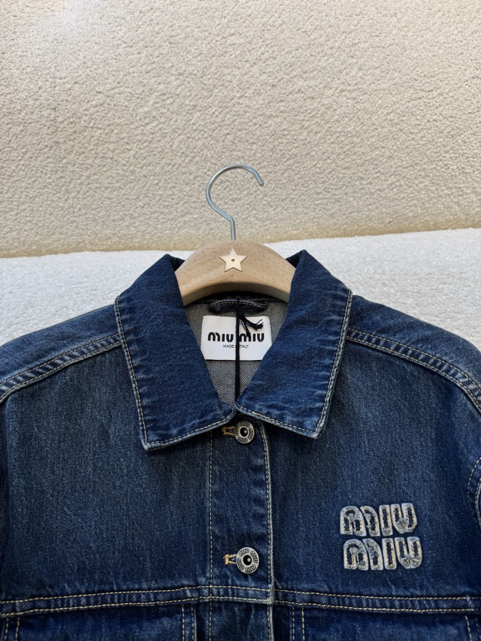 NIGO MiuMiu Women's Spring/Fall Fashion Casual Lapel Single-Breasted Patchwork Denim Jacket #nigo78836