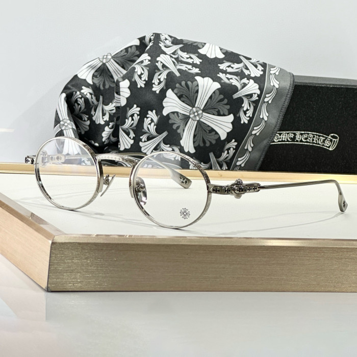 NIGO Chrome Hearts  Men's and Women's Fashion Trends Round Frame Clear Glasses Eyewear  Sunglassas Accessories #nigo78851