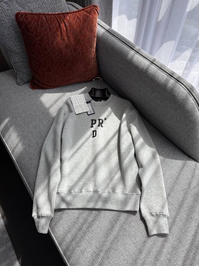 NIGO Prada  Men's and Women's Spring/Fall Fashion Casual Crewneck Pullover Solid Color Oversized Sweatshirt #nigo78847