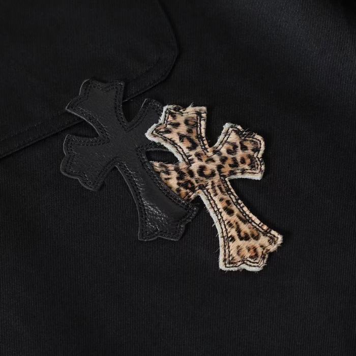 NIGO Chrome Hearts Men's Spring/Fall Fashion Casual Collared Single-Breasted Solid-Color Shirt Jacket with Loose-Fit Waist-Tie Workwear Pants Suit Set #nigo78853