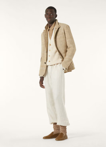 NIGO Loro Piana Meina Men's Cardigan Cotton V-neck Fashion Temperament Single-breasted Knitted Cardigan Fall And Winter Casual Comfortable Knitwear Ngvp #nigo2482