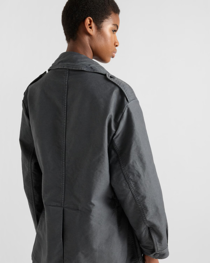 NIGO Prada Women's Vintage Cotton Hunting Jacket Spring/Fall High-Waisted Solid Color Multi-Pocket Single-Breasted Workwear Trench Coat Ngvp #nigo2393
