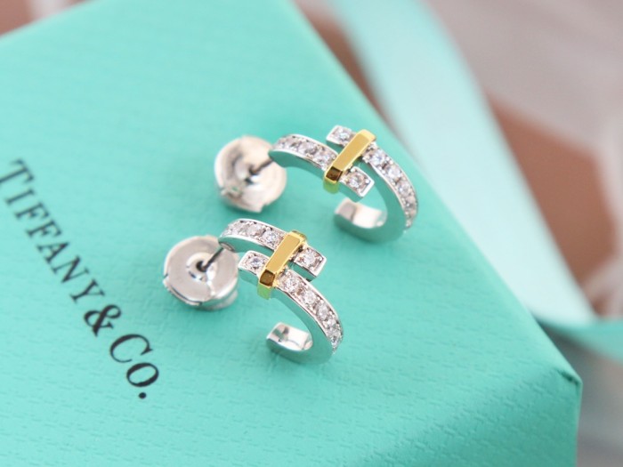 NIGO Tiffany & Co.  Edge Women's Fashion Round Hoop Earrings and Stud Jewelry Accessories nigo78871
