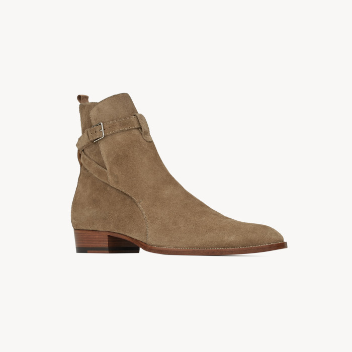 NIGO SAINT LAURENT Men's Fall/Winter Casual Round Toe Slip On Leather Low Top Ankle Boots #nigo78867