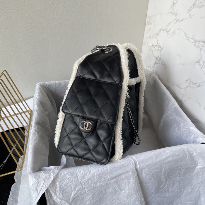NIGO Chanel Women's Classic Winter Collection Leather Logo Drawstring Chain Handbag Shoulder Bag Bags AS5293-B22309-U4139 #nigo78882