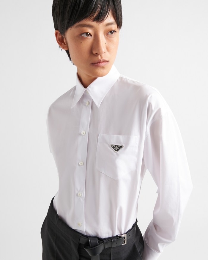NIGO Prada Men's And Women's Spring/Fall Fashion Casual Solid Color Cotton Collared Single Button Long Sleeve Shirt #nigo78891