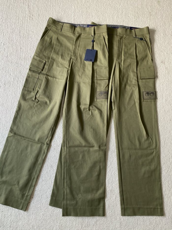 NIGO Louis Vuitton Men's Spring/Fall Fashion Casual Solid Color Cotton Twill Workwear Pants With Embroidery Pants #nigo78875