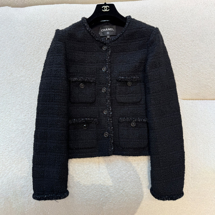 NIGO Chanel Women's Fall/Winter Vintage Cotton Long-Sleeve Single-Breasted Solid Color Multi-Pocket Tweed Jacket #nigo81571