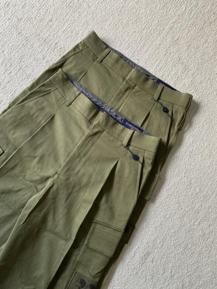 NIGO Louis Vuitton Men's Spring/Fall Fashion Casual Solid Color Cotton Twill Workwear Pants With Embroidery Pants #nigo78875