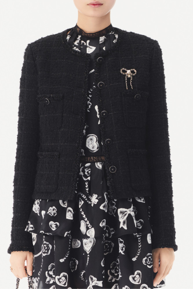 NIGO Chanel Women's Fall/Winter Vintage Cotton Long-Sleeve Single-Breasted Solid Color Multi-Pocket Tweed Jacket #nigo81571
