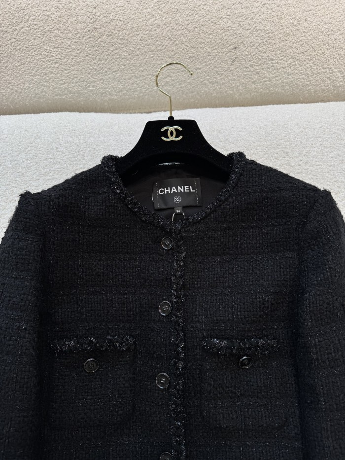 NIGO Chanel Women's Fall/Winter Vintage Cotton Long-Sleeve Single-Breasted Solid Color Multi-Pocket Tweed Jacket #nigo81571