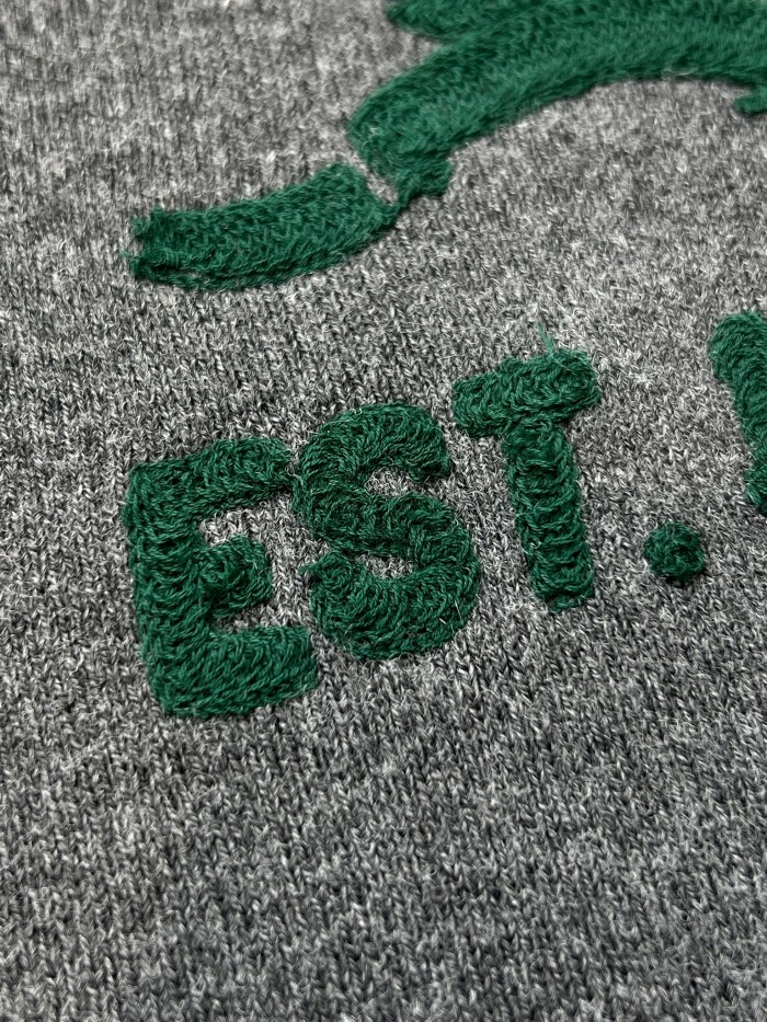 NIGO Prada Men's And Women's Spring/autumn Fashion Casual Wear Casual Solid Color Crew Neck Logo Embroidered Knit Sweater #nigo78874
