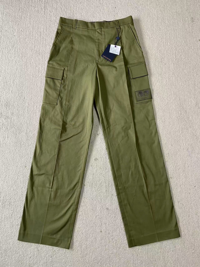 NIGO Louis Vuitton Men's Spring/Fall Fashion Casual Solid Color Cotton Twill Workwear Pants With Embroidery Pants #nigo78875
