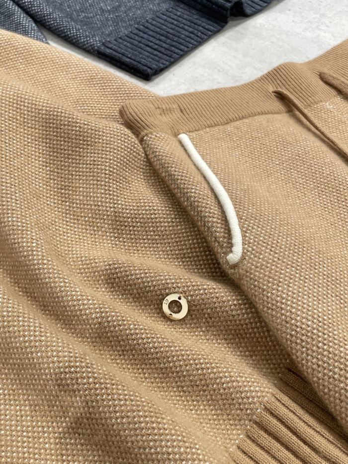 NIGO Loro Piana Women's Spring/Fall/Winter Round Neck Knit Cashmere Solid Color Long Sleeve Pullover Sweater with Casual Drawstring Elastic Waist Pants Suit Set Ngvp #nigo2399