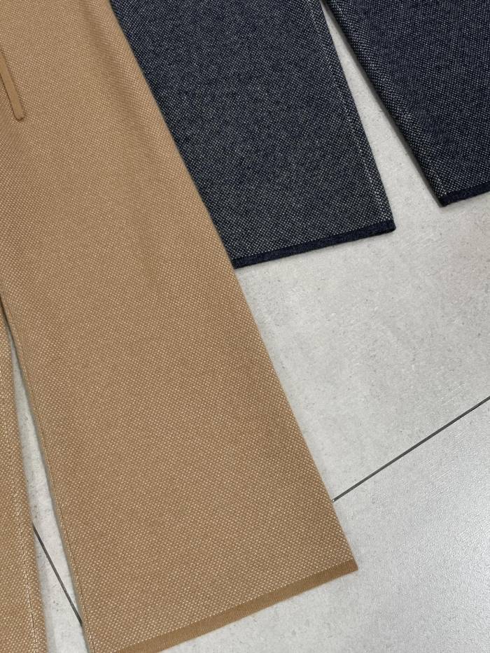 NIGO Loro Piana Women's Spring/Fall/Winter Round Neck Knit Cashmere Solid Color Long Sleeve Pullover Sweater with Casual Drawstring Elastic Waist Pants Suit Set Ngvp #nigo2399
