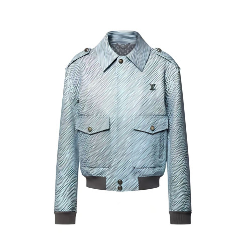 NIGO Louis Vuitton Men's And Women's Spring/Fall Fashion Casual Collared Letter Print Suede Long Sleeve Leather Jacket #nigo328293