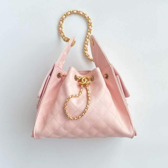 NIGO Chanel Women's Classic Double C Logo Solid Color Link Strap Tweed Shoulder Bag Handbag Bags #nigo77735