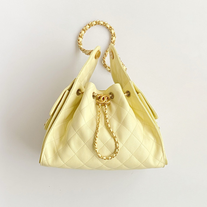 NIGO Chanel Women's Classic Double C Logo Solid Color Link Strap Tweed Shoulder Bag Handbag Bags #nigo77735