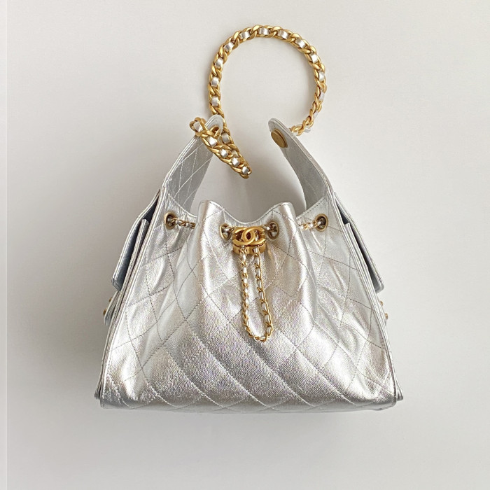 NIGO Chanel Women's Classic Double C Logo Solid Color Link Strap Tweed Shoulder Bag Handbag Bags #nigo77735
