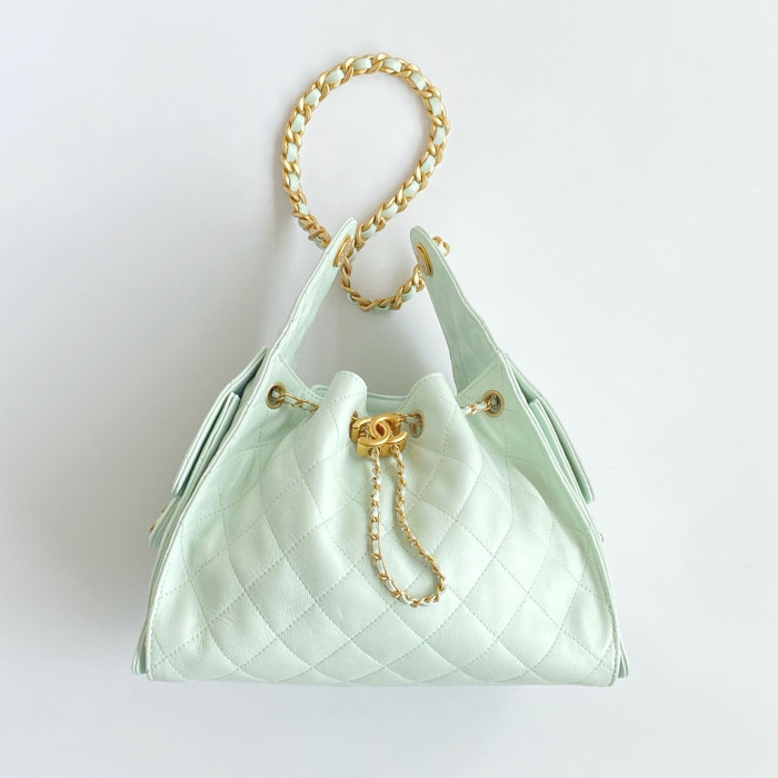 NIGO Chanel Women's Classic Double C Logo Solid Color Link Strap Tweed Shoulder Bag Handbag Bags #nigo77735