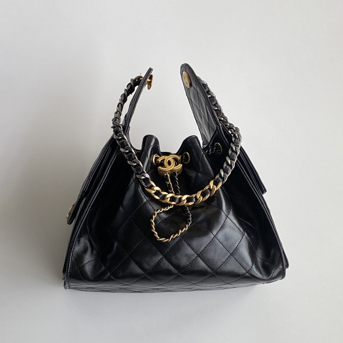 NIGO Chanel Women's Classic Double C Logo Solid Color Link Strap Tweed Shoulder Bag Handbag Bags #nigo77735