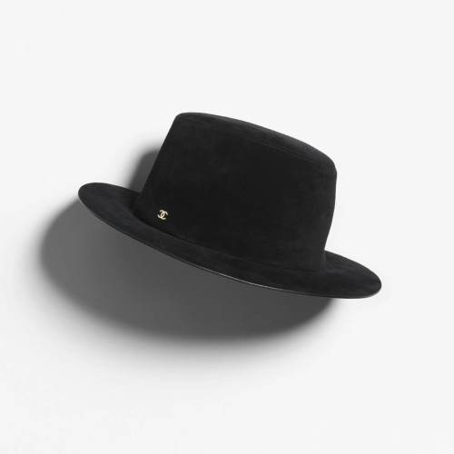 NIGO Chanel Women's Fall/Winter Fashion Classic Solid Color Vintage Wool Tweed Hat Flat Top Hat Hat Accessories #nigo78928