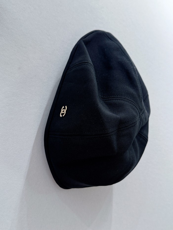 NIGO Chanel Women's Fall/Winter Fashion Classic Solid Color Metal Logo Beret Hat  Accessories #nigo78924