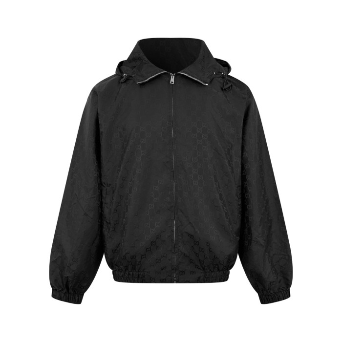NIGO Gucci Men's Spring/Fall Fashion Casual All Over Print Double G Jacquard Tech Cotton-Blend Hooded Zipper Long Sleeve Jacket #nigo78929