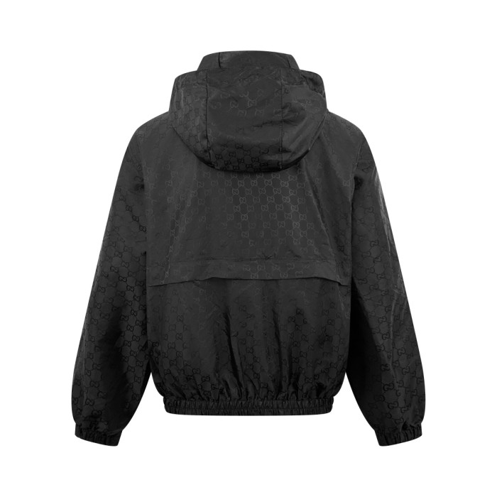 NIGO Gucci Men's Spring/Fall Fashion Casual All Over Print Double G Jacquard Tech Cotton-Blend Hooded Zipper Long Sleeve Jacket #nigo78929