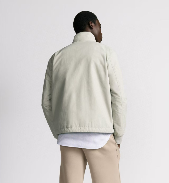 NIGO Dior Men's CD Icon Harrington Jacket Spring/Fall Solid Color Stand Collar Zipper-Front Long Sleeve Coat #nigo81575