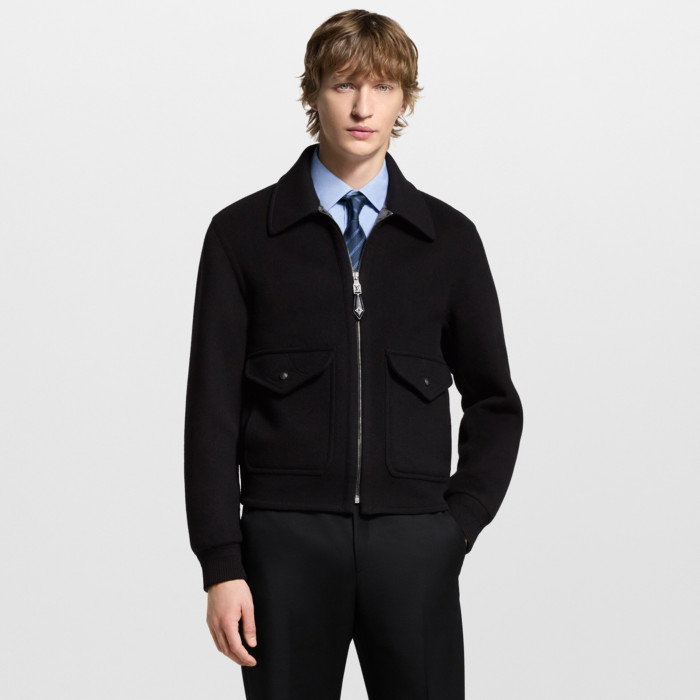 NIGO Louis Vuitton Men's Fall/Winter Fashion Casual Solid Color Lapel Zipper Double Faced Waist Tuck Wool Jacket #nigo78932