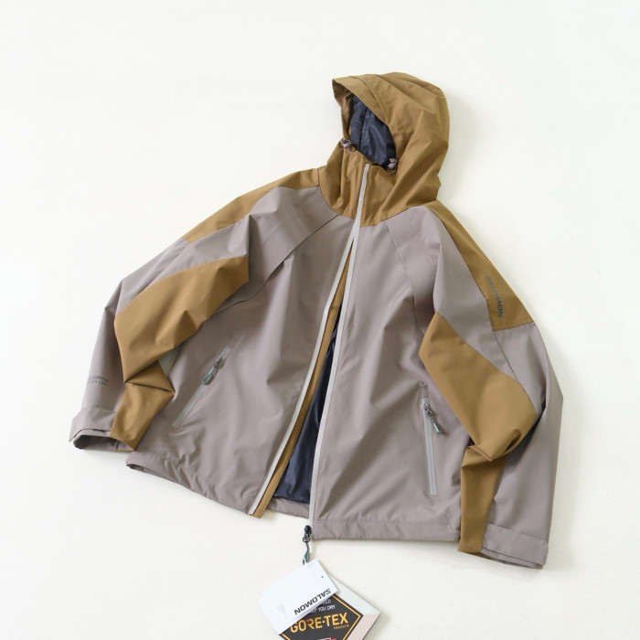 NIGO Salomon Men's Spring/Fall Zipper Solid-Color Patchwork Hooded Long-Sleeve Oversized Windbreaker Casual Jacket #nigo81578