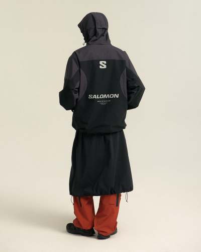 NIGO Salomon Men's Spring/Fall Zipper Solid-Color Patchwork Hooded Long-Sleeve Oversized Windbreaker Casual Jacket #nigo81578
