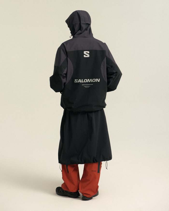NIGO Salomon Men's Spring/Fall Zipper Solid-Color Patchwork Hooded Long-Sleeve Oversized Windbreaker Casual Jacket #nigo81578
