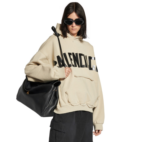NIGO Balenciaga TAPE TYPE RIPPED POCKET HOODIE Men's And Women's Spring/Fall Fashion Casual Solid Color Cotton Hooded Pullover Letter Print Long-Sleeve Sweatshirt #nigo78941