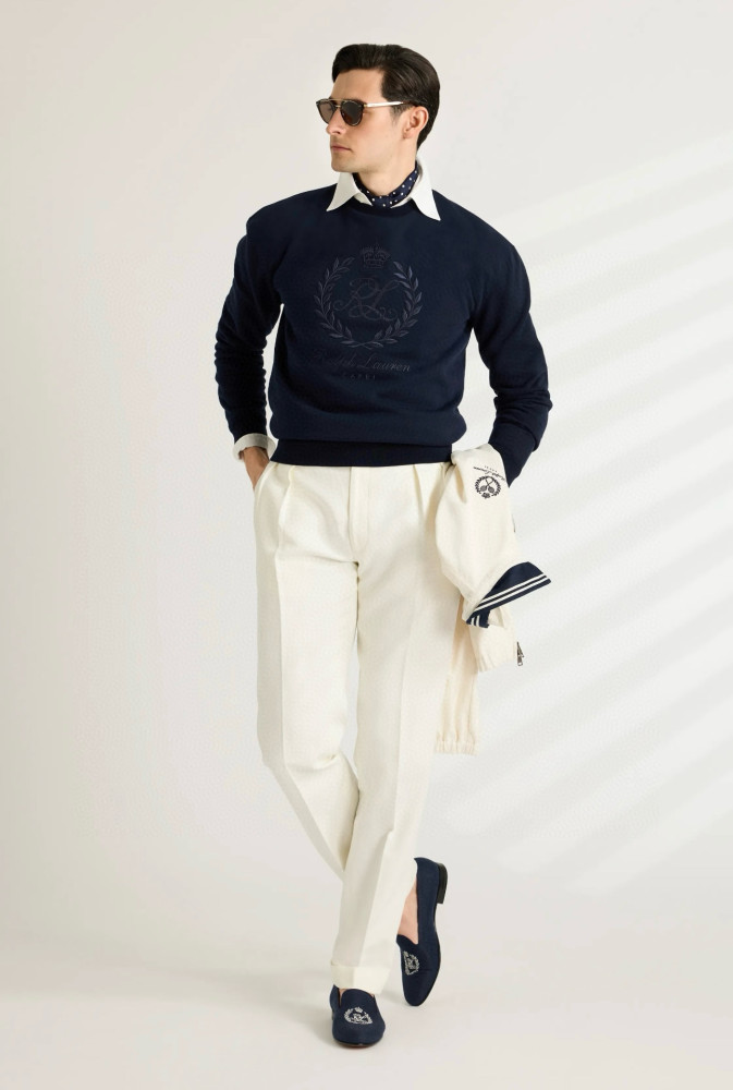 NIGO Ralph Lauren Men's Vintage-Inspired Solid-Color Four-Season Casual Wool Blazer Pants Ngvp #nigo2514