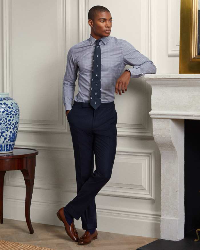 NIGO Ralph Lauren Men's Vintage-Inspired Solid-Color Four-Season Casual Wool Blazer Pants Ngvp #nigo2514