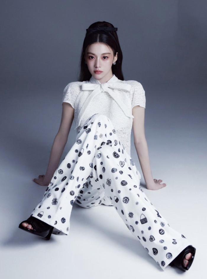 NIGO Chanel Women's Spring/Fall Fashion Casual Solid Color Classic Print Long Leg Denim Pants #nigo78936