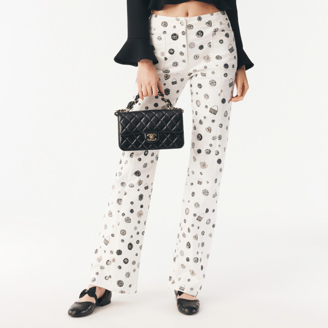 NIGO Chanel Women's Spring/Fall Fashion Casual Solid Color Classic Print Long Leg Denim Pants #nigo78936