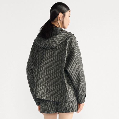 NIGO Dior Women's Spring/Fall Fashion Casual Hooded Zipper Jacket with Oblique Print Jacquard Casual Skirt Skirt Set #nigo78938