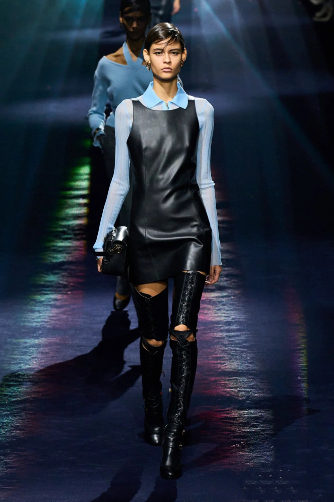 NIGO FENDI Women's Classic Solid Color Round-Toe Calfskin Over The Knee Boots For Fall/Winter Shoe #nigo78957