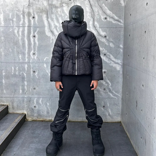 NIGO Rick Owens X Moncler Men's Women's Autumn And Winter Dark Ray Down Jacket Neck Collar Padded Down Jacket High Street Trend Zipper Jacket Ngvp #nigo2495