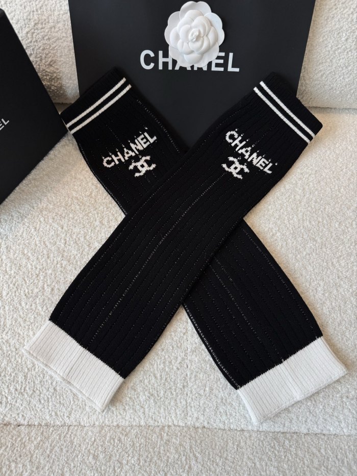 NIGO Chanel Women's Spring/Fall Fashion Classic Striped Letter Print Casual Mid Calf Socks Accessories #nigo78958